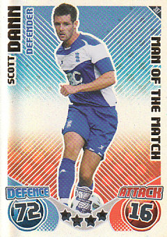 Scott Dann Birmingham City 2010/11 Topps Match Attax Man of the Match #387